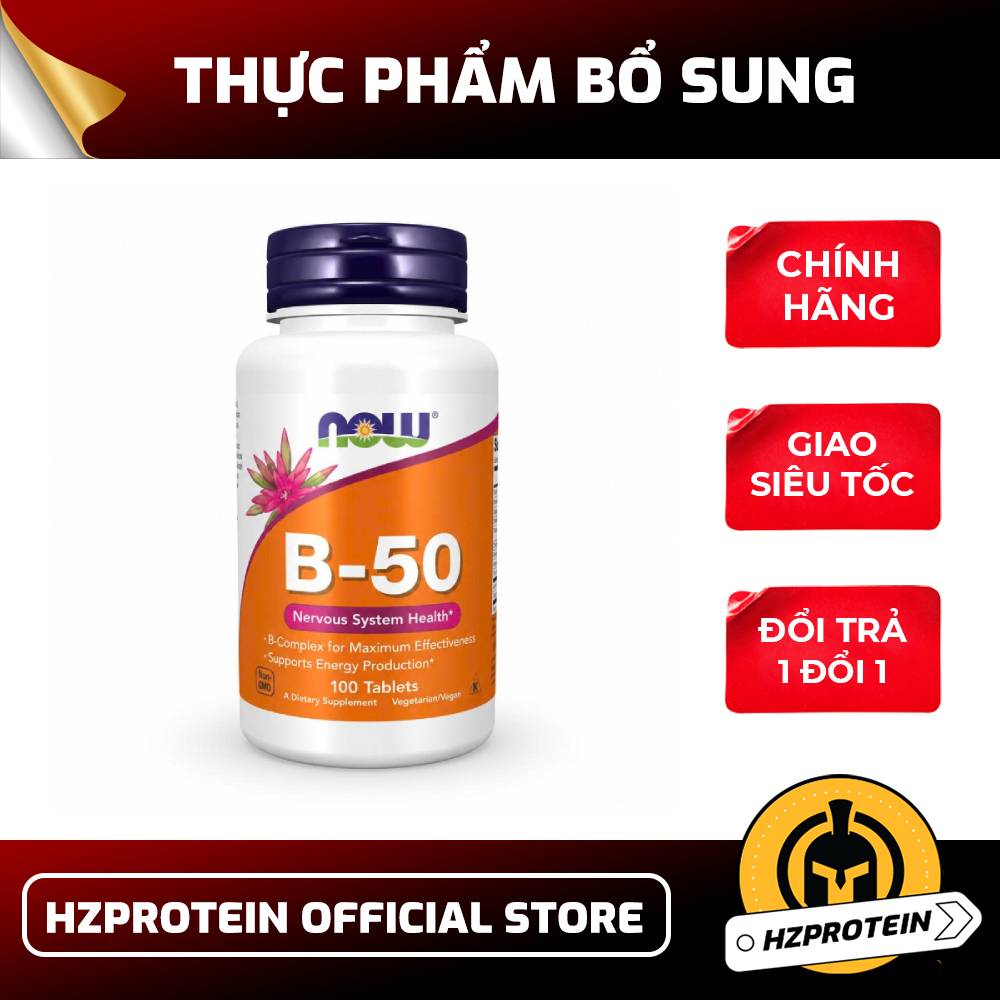 Now B-50 (100 Tablets) - Enhances Nervous System Health and Reduces Stress and Fatigue