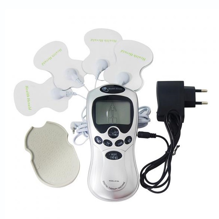Máy trị liệu máy massage bấm huyệt xung điện 4 miếng dán leng keng shop 8386