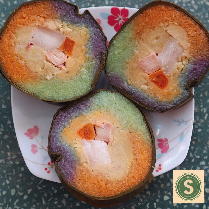 Combo 3 đòn bánh tét trà cuôn - đặc sản trà vinh