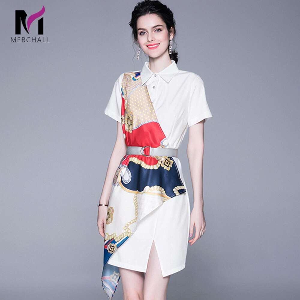 [ĐẦM CAO CẤP] Váy sơ mi họa tiết kèm đai cao cấp cho nữ