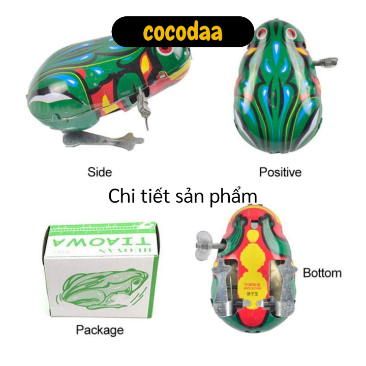 Trò chơi con ếch nhảy - Trò chơi con ếch nhảy lò xo ngộ nghĩnh cho trẻ - Đồ Chơi Ếch Vặn Dây Cót Kim Loại Nhảy Múa Cho Bé