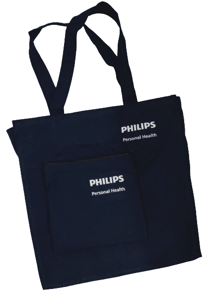 Bộ Túi Tote Vải Canvas in họa tiết Philips