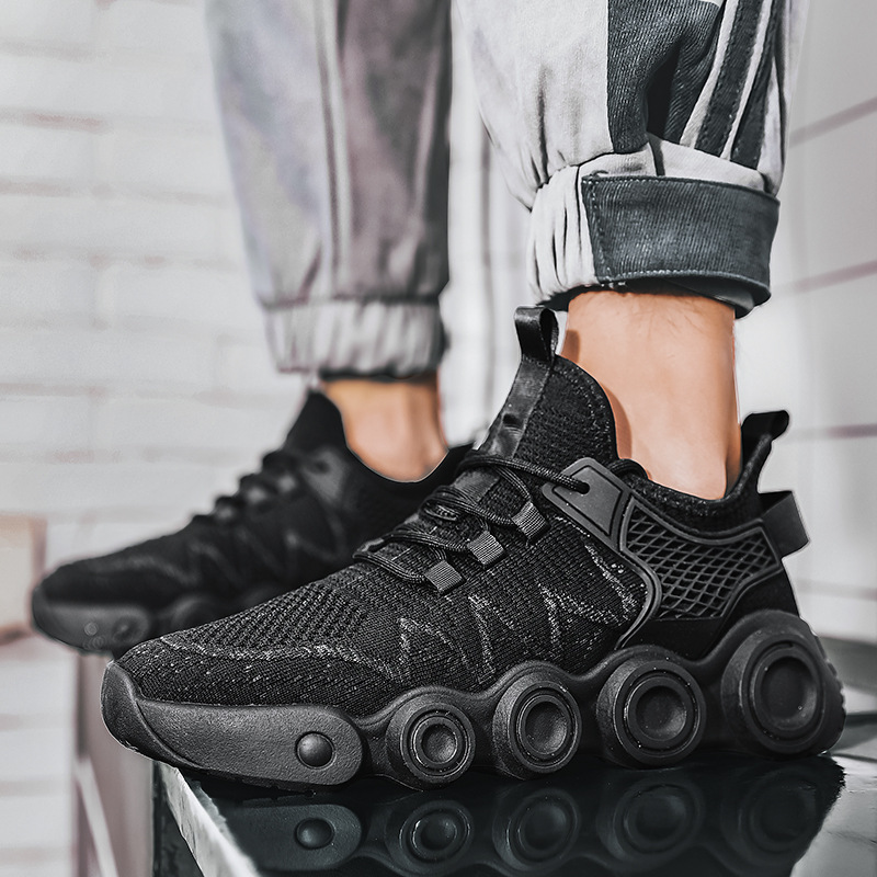 Giày thể thao nam mendo - giày sneaker màu đen - kaki, giày thể thao phù hợp mọi lứa tuổi, ôm chân - g5120
