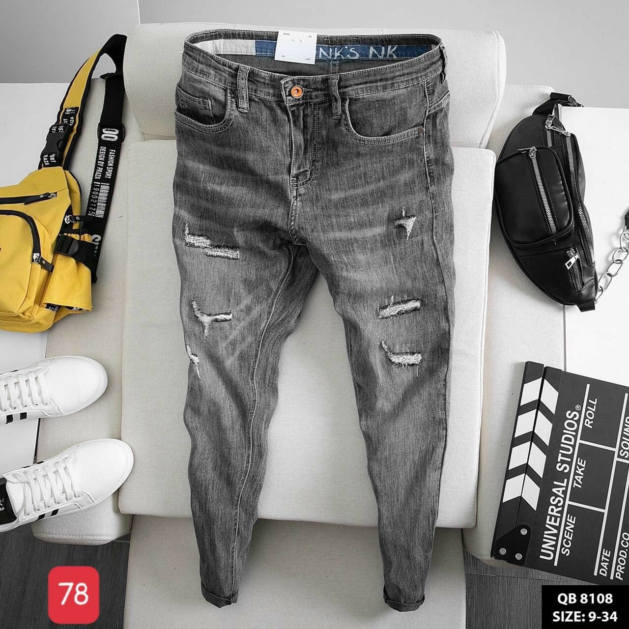 [SALE 50%][45-80kg] Quần jean Nam cao cấp Form chuẩn quần bò Skinny TMI78 SHALLY FASHION 92 hàng hiệu cao cấp skinny chuẩn, Form co giãn đẹp đỉnh phong cách hàn quốc thời trang SHALLY FASHION 92 TM 085
