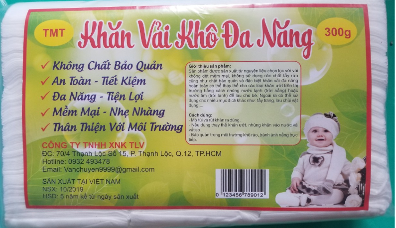 Khăn vải khô đa năng 300gr