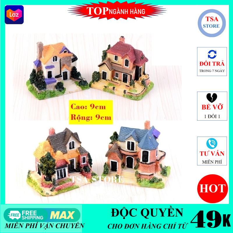 Tiểu cảnh mini Biệt thự 2 tầng trang trí tiểu cảnh sen đá/chậu cây mini/terrarium/hồ cá/bonsai/hòn non bộ/sen đá/xương rồng TSA STORE