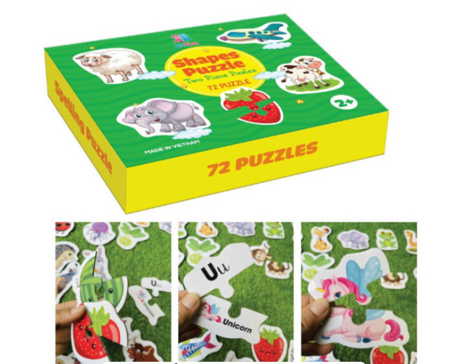 Bộ đồ chơi ghép hình 72 chi tiết phát triển trí tuệ, khả năng tư duy và giúp bé học chữ cái, chữ số, nhận biết từ vựng.