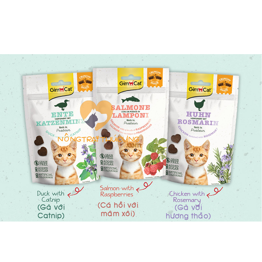 Snack thưởng - bánh thưởng gimcat cho mèo - thức ăn nhẹ cho mèo gói 50g -