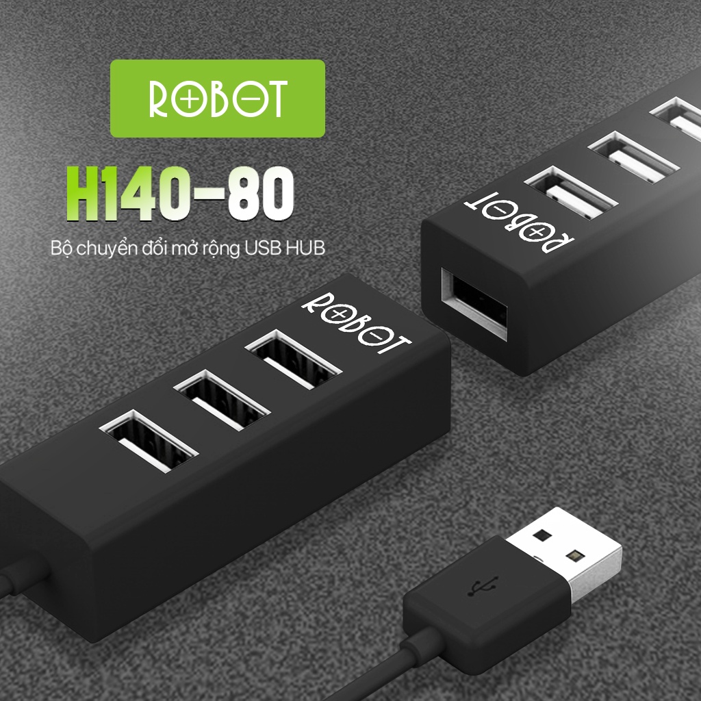 Hub robot h140-80 - chia 4 cổng usb - tương thích tốt - dài 80cm