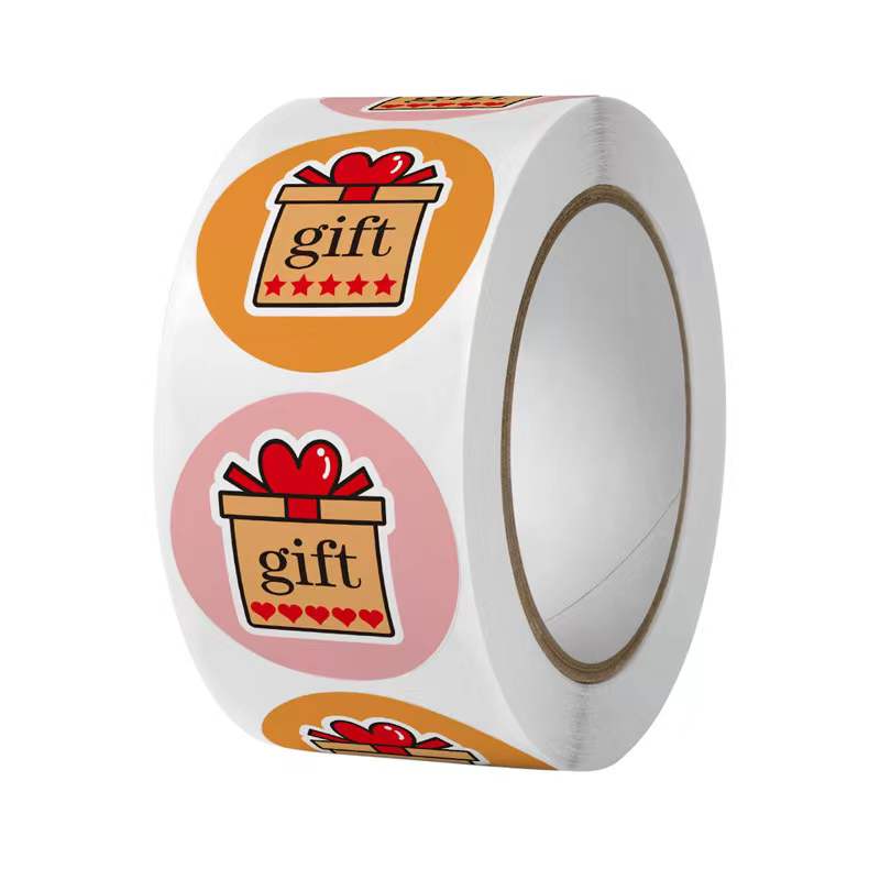 Giá Xưởng - Cuộn 500 tem dán quà tặng 2.5CM Sticker Thank you Hình tròn xinh xắn