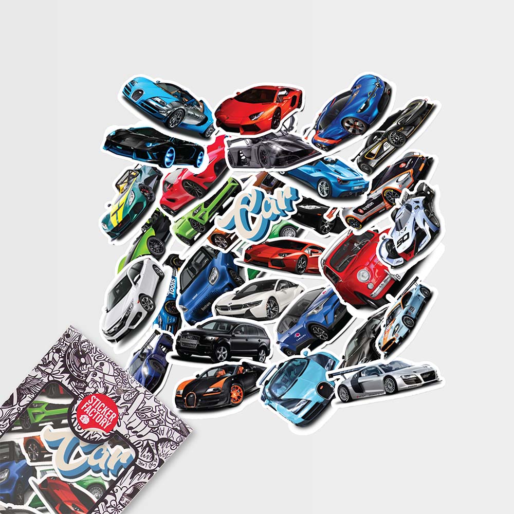 Car - Set 30 sticker hình dán