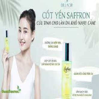 Toner Cốt Yến Saffron Drlacir 100ml tặng kèm 1 nạ thuỷ tinh căng bóng dr lacir