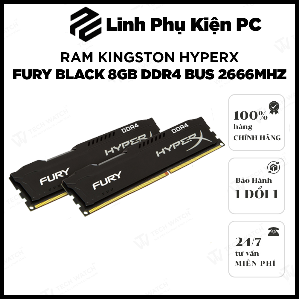 RAM Kingston HyperX Fury 8GB DDR4 Bus 2666 MHz