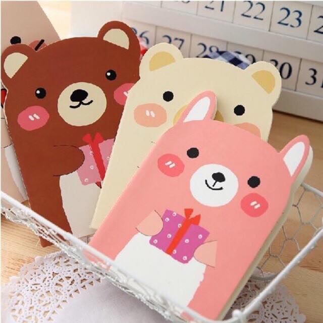 Combo 10 quyển sổ tay hình gấu
