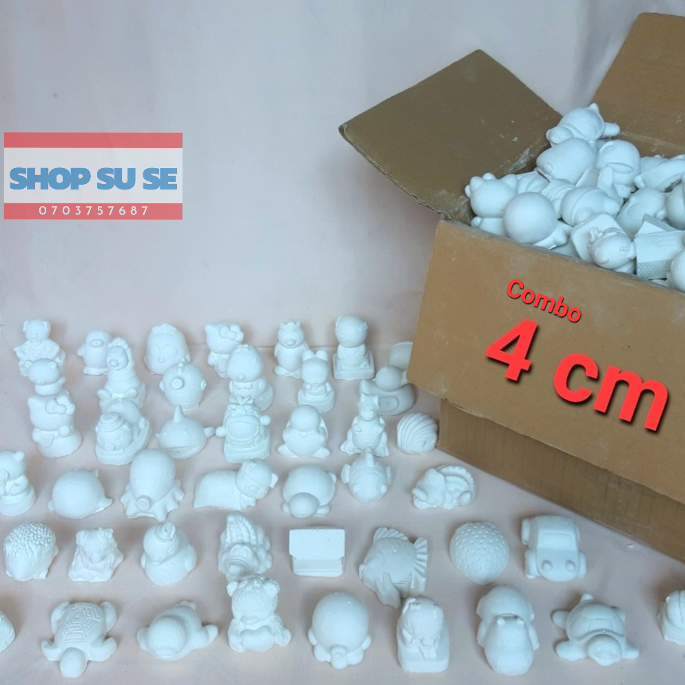 Combo 100 tượng thạch cao cho bé tô màu. Cao khoảng 4 cm