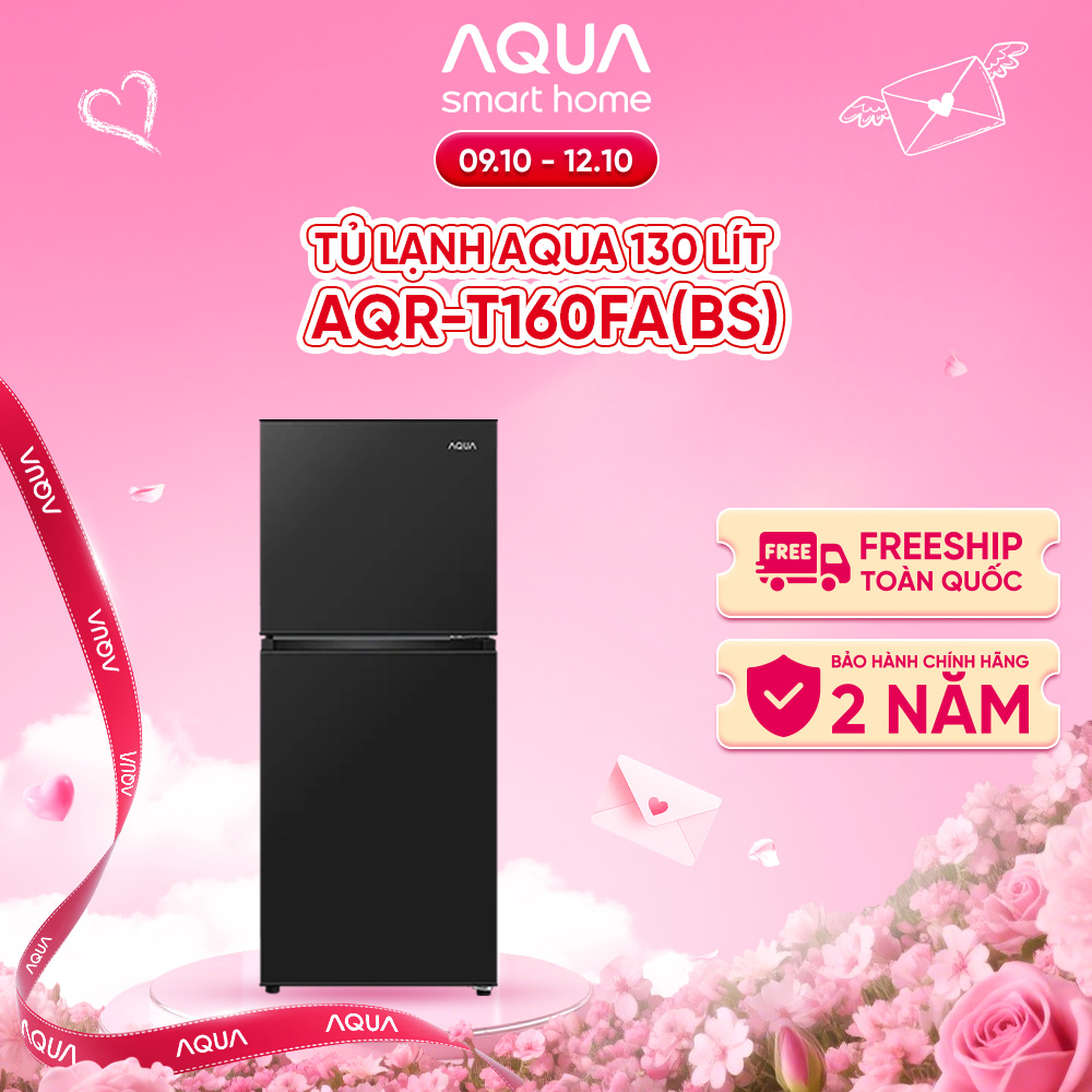 [SALE SỐC] Tủ lạnh ngăn đá trên AQR-T160FA(BS) - Màu đen - Bảo hành 2 năm - Freeship toàn quốc