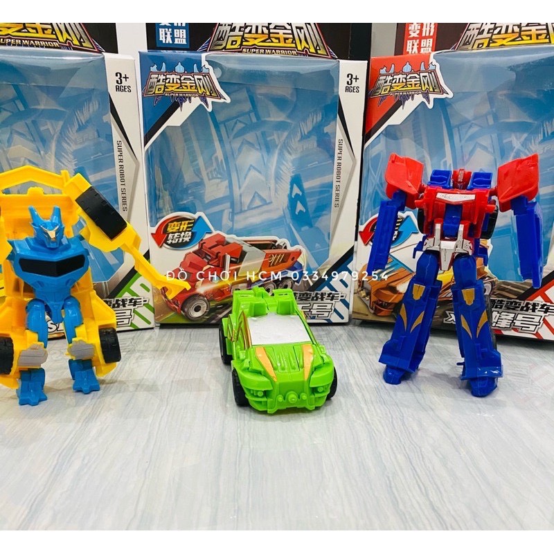 Đồ chơi robot biến hình xe ô tô transformer dành cho bé thích siêu anh hùng, siêu nhân