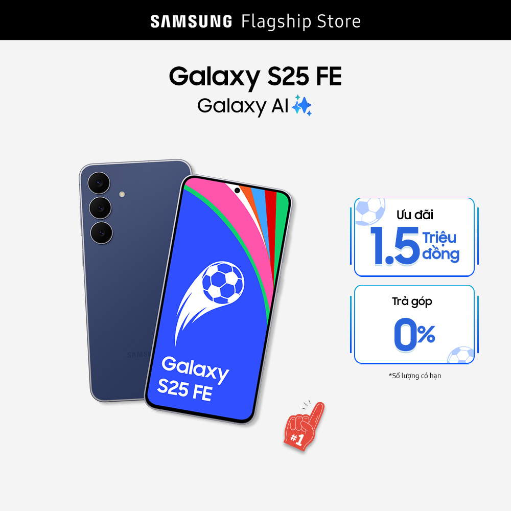 Điện Thoại Samsung Galaxy S25 FE (8/128GB), Concert Camera 50MP, Pin bền bỉ, Trợ thủ AI thông minh