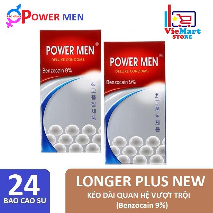 [HCM]Bộ 2 hộp Bao cao su Powermen Longer Plus 12s - Hãng phân phối chính thức
