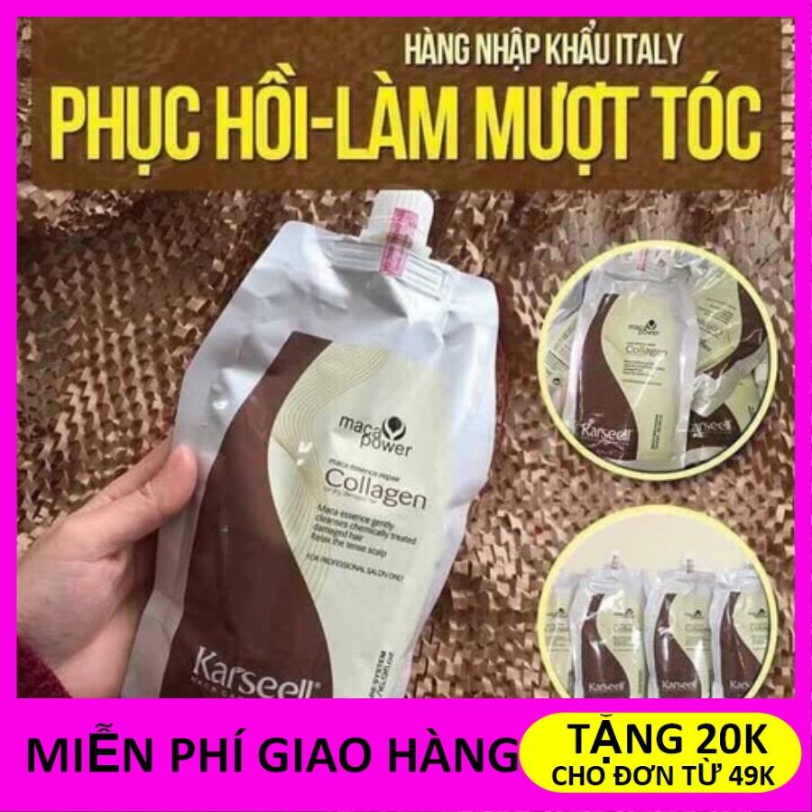 Kem ủ tóc phục hồi collagen karseell maca 500ml