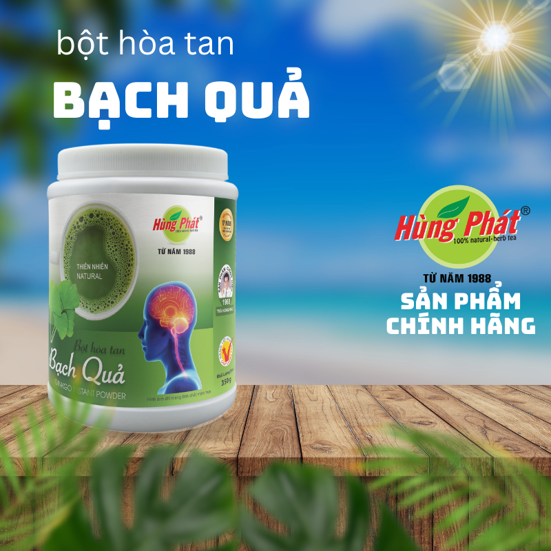 Bột hòa tan bạch quả - trà hùng phát