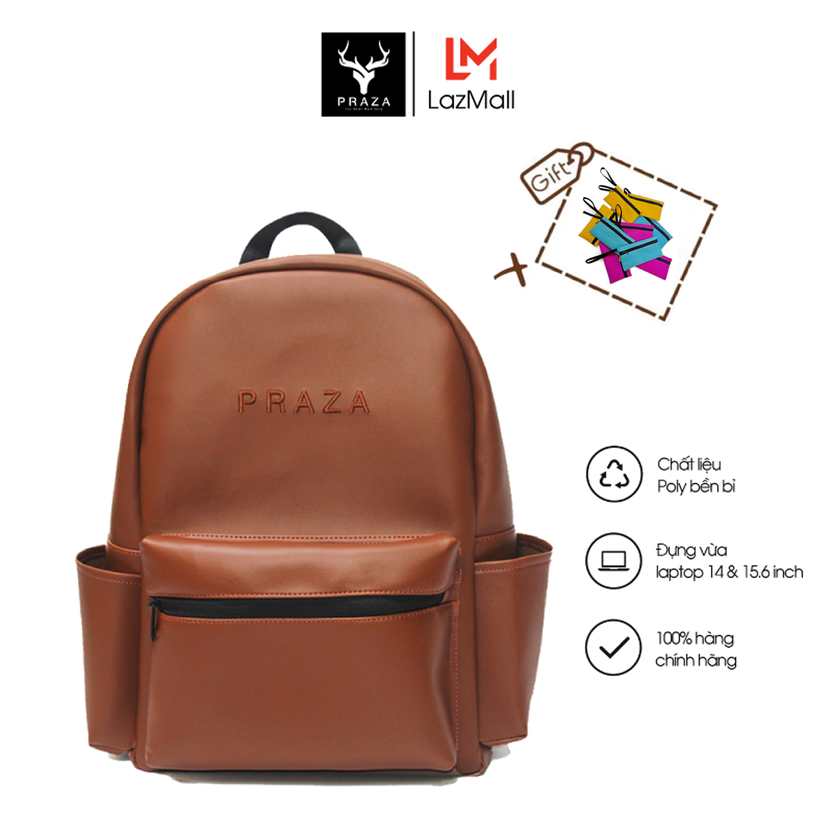 Balo da nam nữ basic new original backpack praza + - bl201