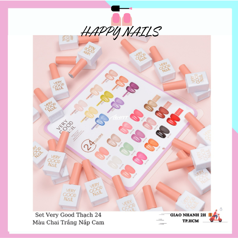 Set sơn thạch Very Good Nail 24 màu chính hãng, Bộ sơn gel thạch phong cách Hàn Quốc - Chất đậm đặc, bám móng, lên màu chuẩn, set sơn very good nail 24 màu chuẩn xịn