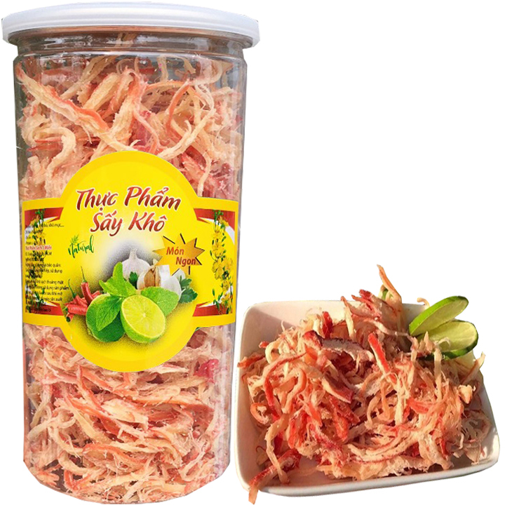 KHÔ MỰC XÉ SỢI HẤP DỪA 1 NẮNG NGON NGỌT THƯƠNG HIỆU TPS - HŨ 200G