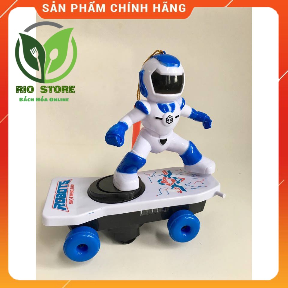 Bộ đồ chơi siêu nhân người máy lướt ván trượt có đèn phát sáng, nhạc- Người máy trượt ván-Robot lướt ván