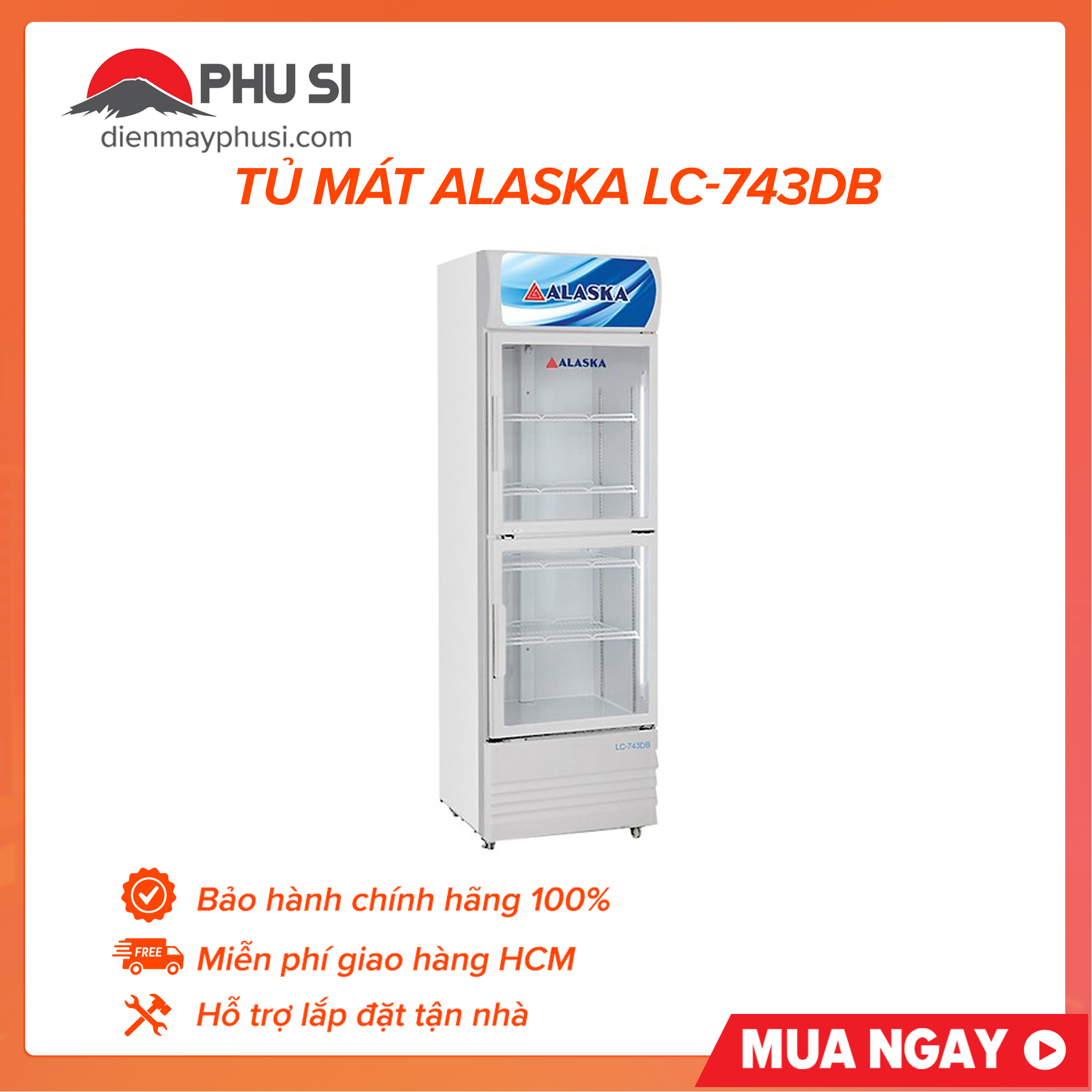 Tủ mát alaska lc-743db