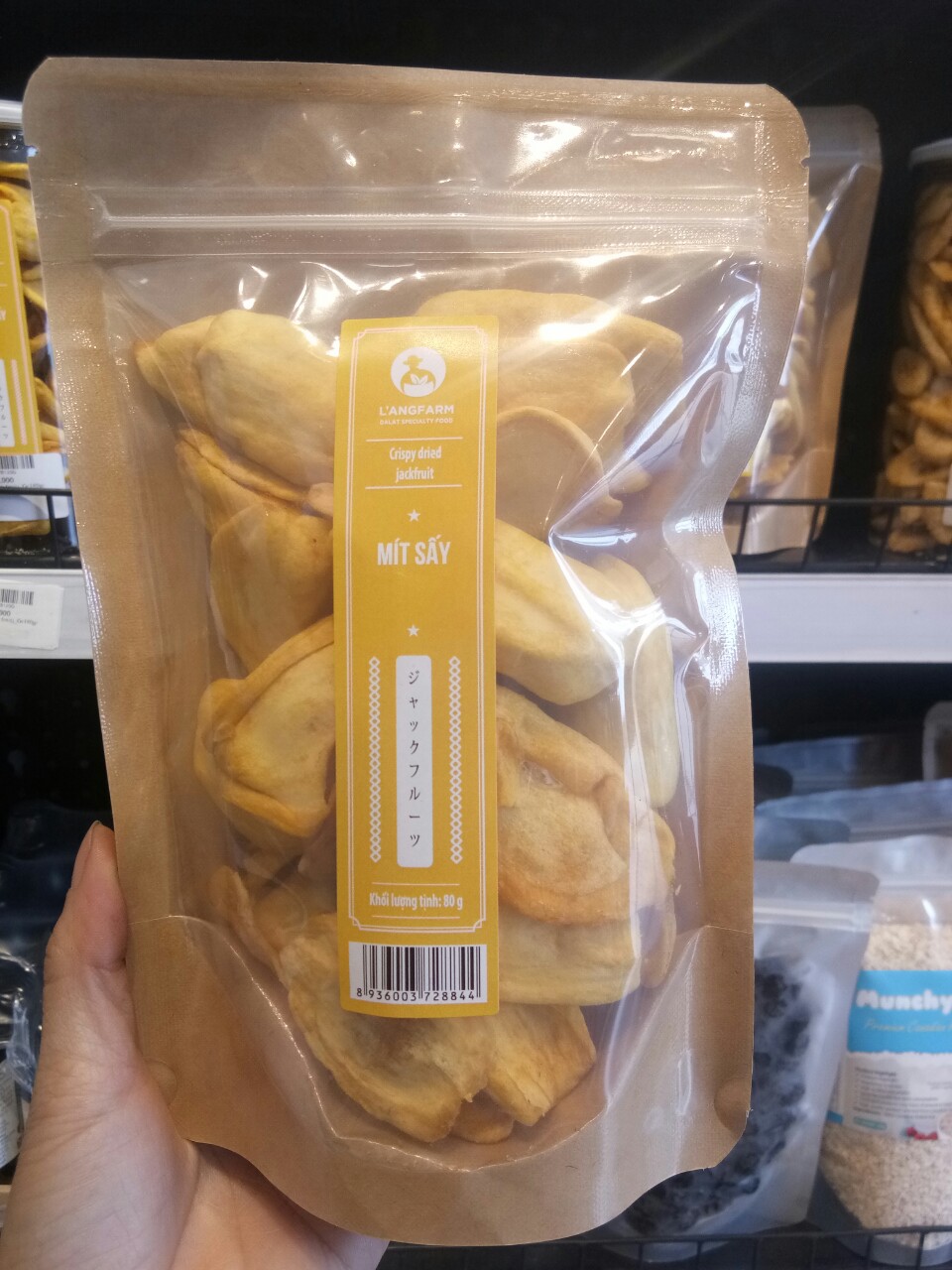 Mít sấy giòn - dried jack fruit the nuts valley