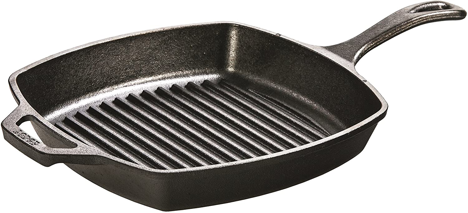 Chảo nướng gang Lodge GRILL 26cm (10.5inch) - USA