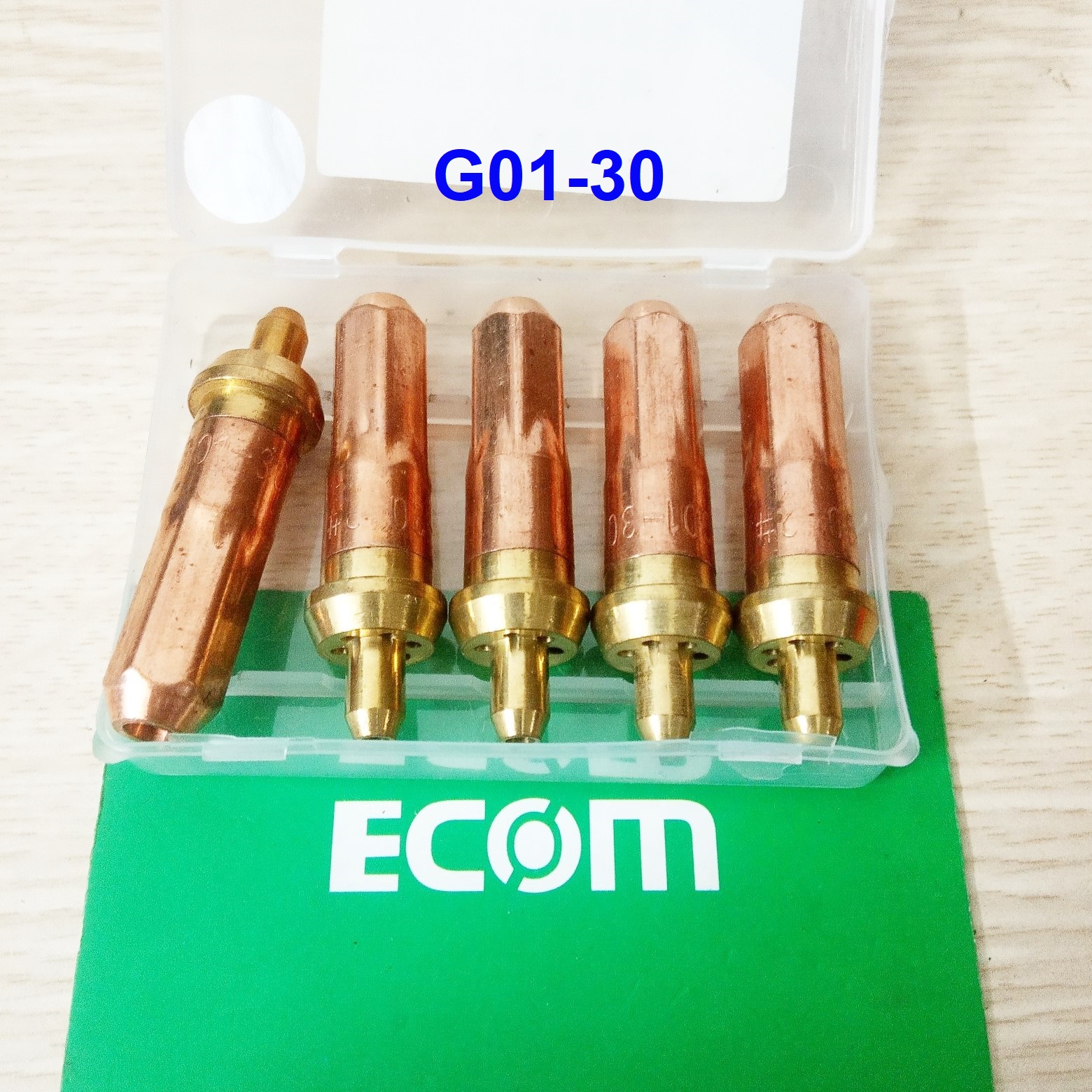 Bép cắt oxy gas g01-30 - hộp 5 béc cắt tiểu số 1,2,3 cắt gió đá