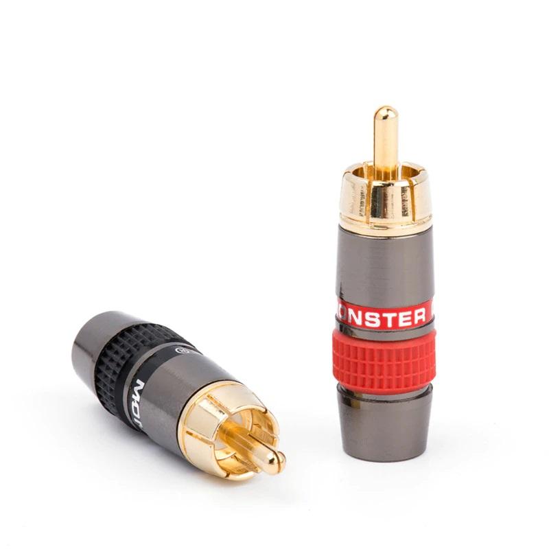 [HCM]Jack RCA Monster đực Jack RCA hàn dây tín hiệu bằng đồng