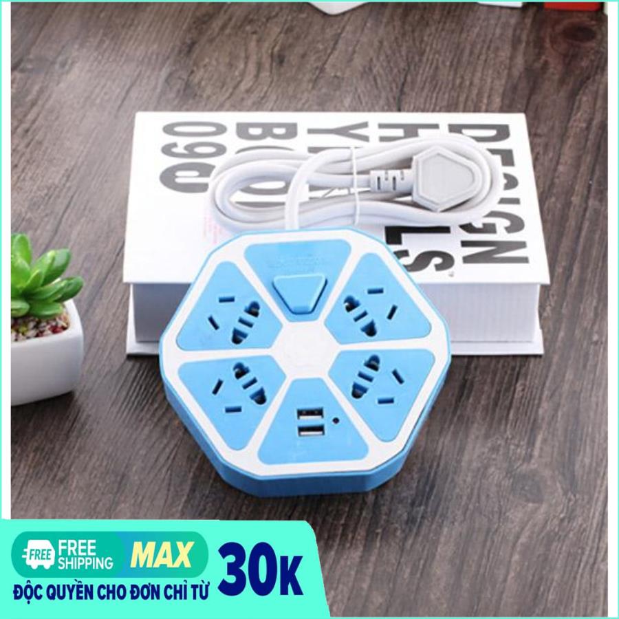 Ổ Cắm Điện đa năng Có Cổng Usb Cao Cấp,  Ổ điện đa năng hình trái cam chia 2 cổng USB-Màu Ngẫu Nhiên