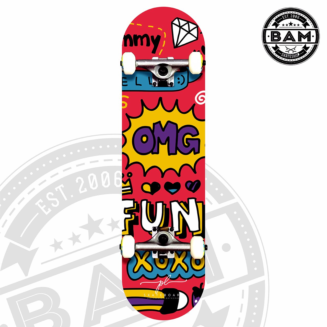 Ván Trượt Thể Thao Nguyên Bộ ( PL Skate Board ) CHÍNH HÃNG CỦA SHOP tự thiết kế