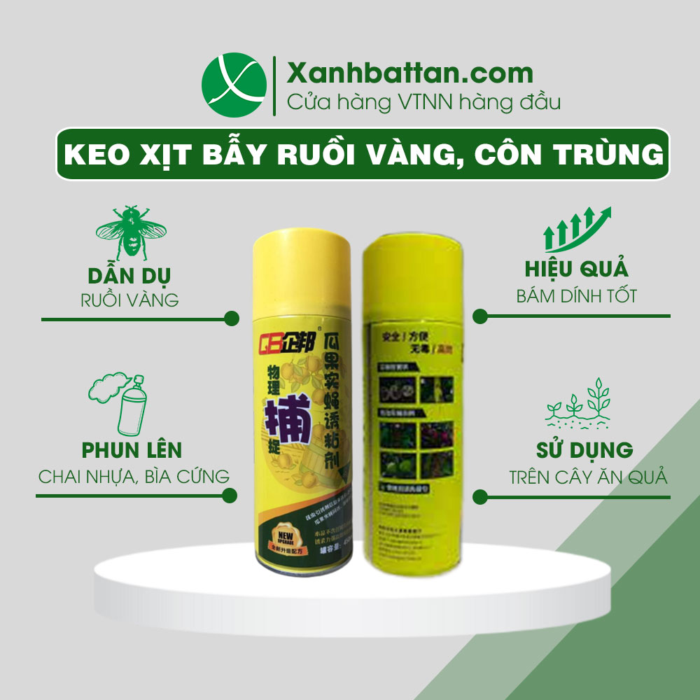 Chai keo xịt bẫy ruồi vàng và côn trùng thế hệ mới