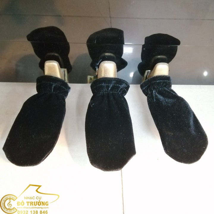 Bộ 3 vớ bọc pedal đàn piano nhung đen mềm mịn