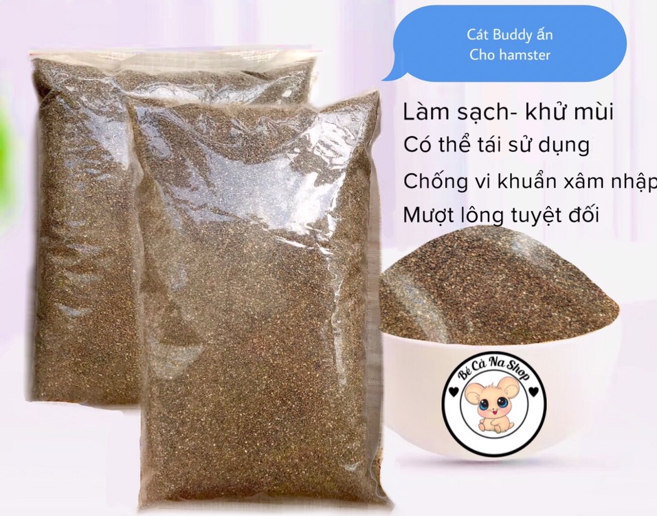 cát buddy ấn cho hamster (hàng loại 1) bao 1kg (bé cà na)