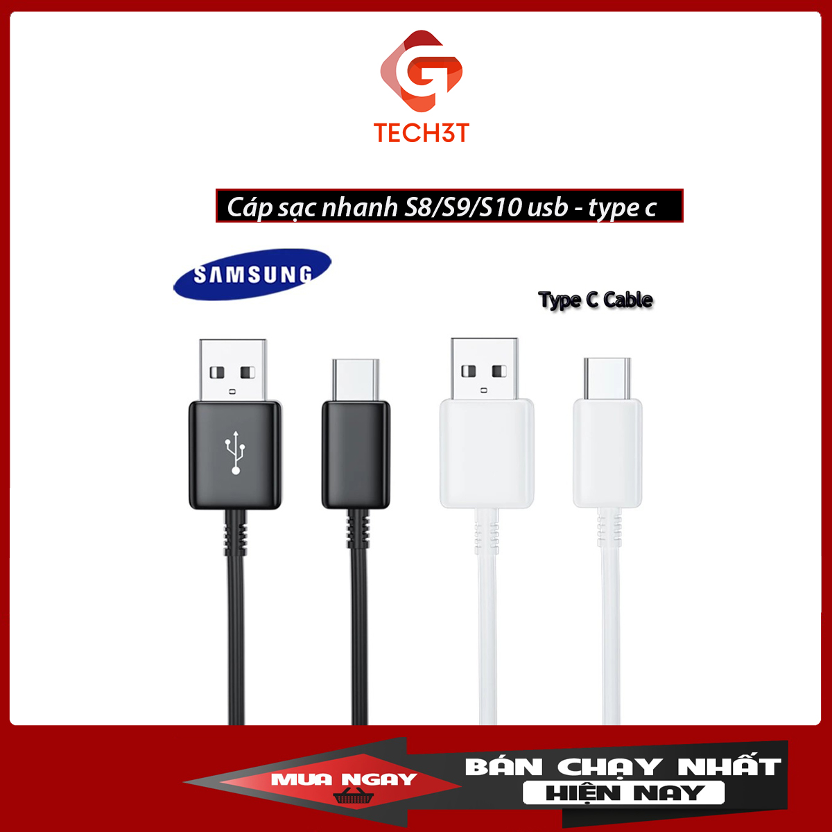Cáp sạc usb type c galaxy s10, s10 plus và s10e chính hãng ss | cáp sạc nhanh 3.0 cho samsung galaxy s10, s10 plus