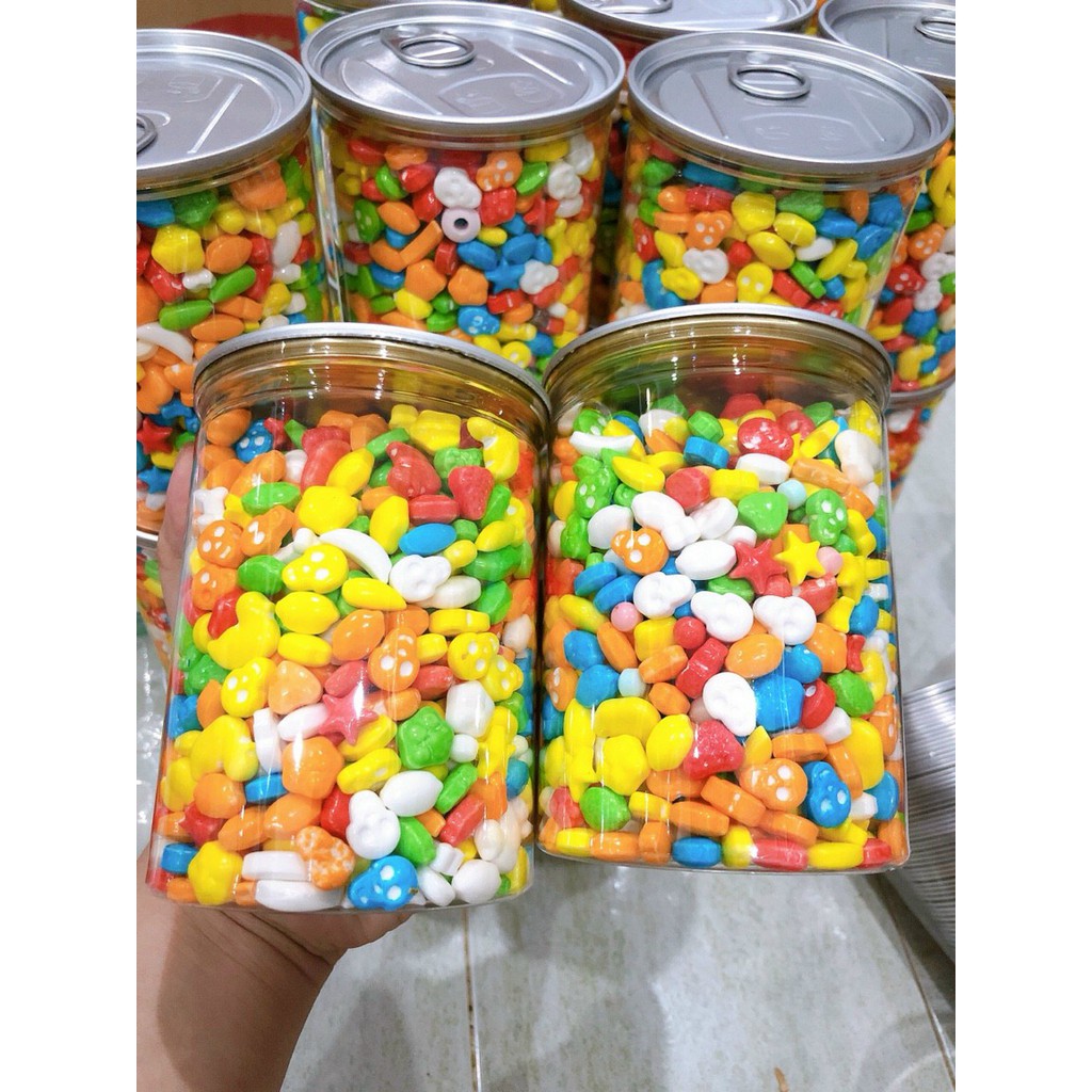 1kg Kẹo Ngũ Sắc Thái lan Lon PET