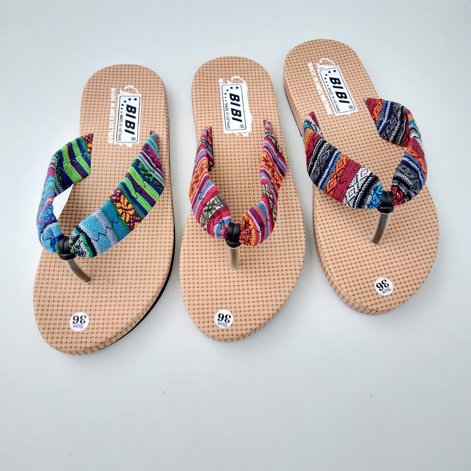 Dép kẹp siêu nhẹ quai thổ cẩm thời trang cao cấp Benst