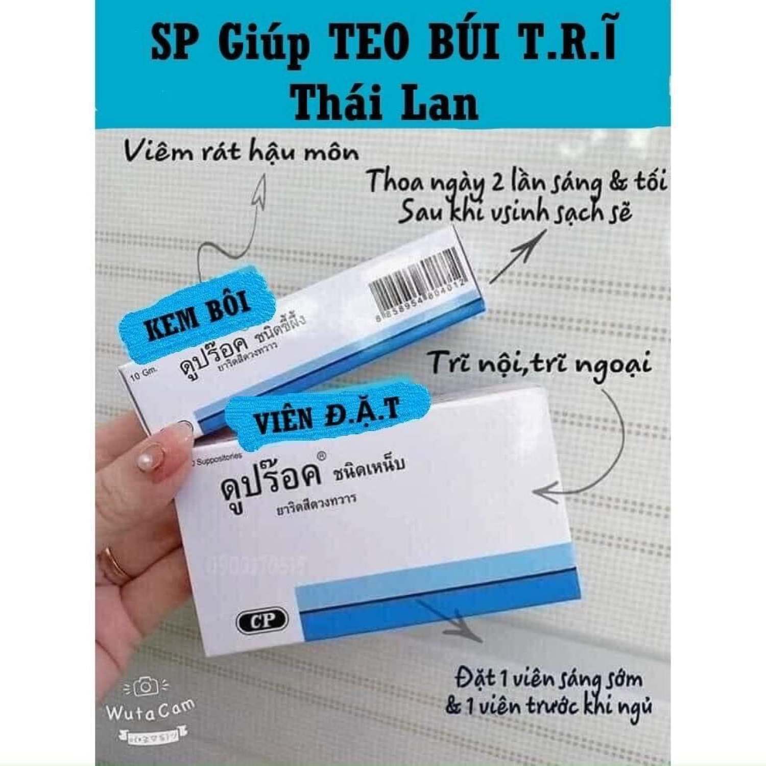 (chuẩn thái) viên đặt và kem bôi ngừa trĩ Doproct