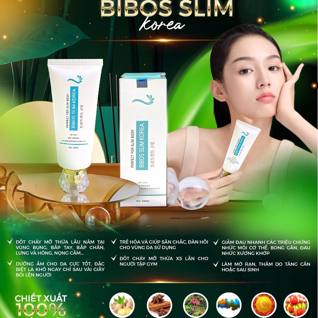 Kem tan mỡ bibos slim hàn quốc chính hãng