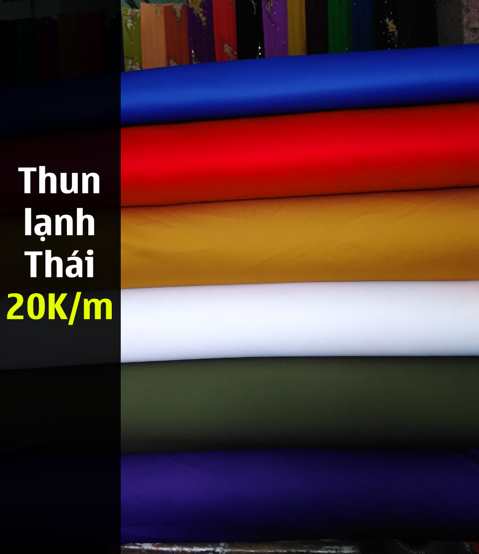 Vải thun lạnh màu (thun lạnh Thái) 20K/m (khổ 1m6)