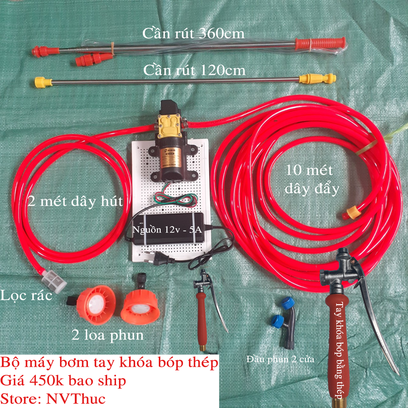 Bộ máy bơm tưới lan đa năng di động, phun thuốc trừ sâu đa năng di động, phun cao, xa