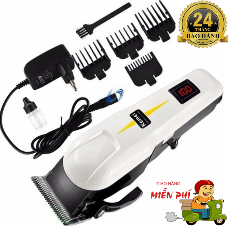 Tông Đơ Cắt Tóc Kemei siêu mạnh , lưỡi săc , có điều khiển cữ , Máy Cắt Tóc, máy tông đơ