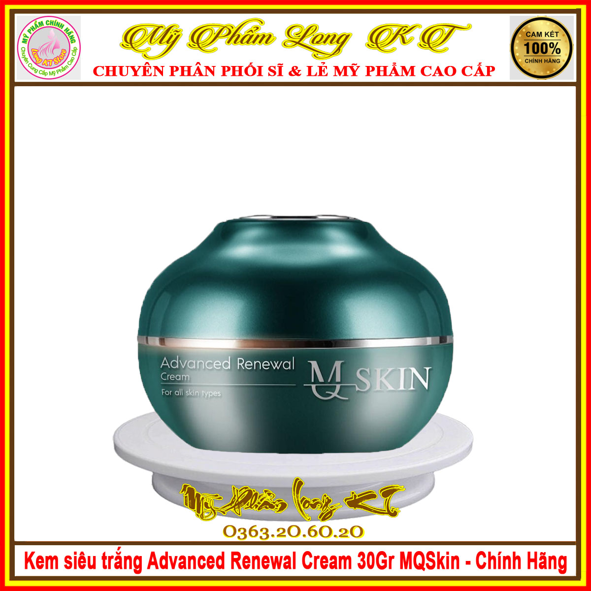 Kem siêu trắng MQ Skin - Advanced Renewal Cream MQSkin 30gr - Mỹ phẩm mqskin