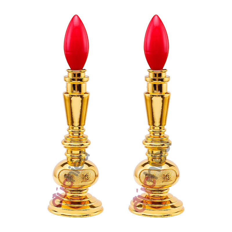 Bộ 2 đèn cầy điện thờ cúng để bàn thờ, gia tiên 189 – Đức Hiếu Shop