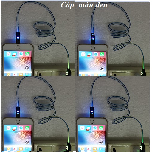 Cáp sạc Micro USB đèn LED dạ quang đa năng hình mặt cười  - PKCB